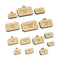 thumbnail image 1 of Classic Admit One Movie Raffle Ticket Wood Mini Charms Shapes DIY Craft Jewelry - With Hole - 16mm (22pcs), 1 of 7