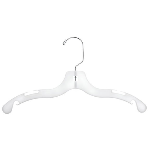 14" White Economy Junior Top Hangers