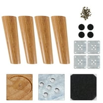 GOOHOCHY Kitchen Table Legs Furniture Feet Wood 1 Set Oak Solid Wood Khaki Design