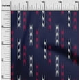 thumbnail image 1 of oneOone Georgette Viscose Fabric Arrow Sign Kasuri Print Sewing Fabric BTY 42 Inch Wide, 1 of 4