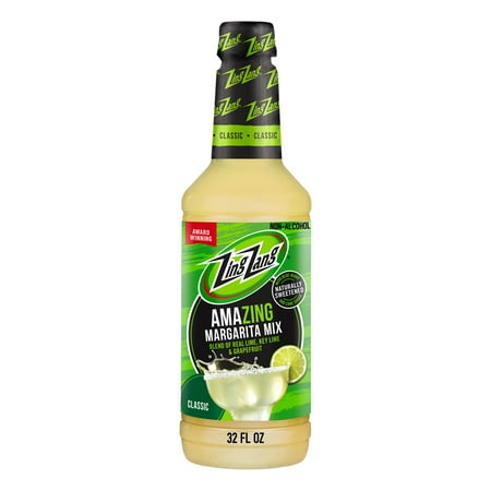 Zing Zang Amazing Classic Margarita Mix, Non-Alcoholic Cocktail Mixer, 32 Fl Oz Bottle