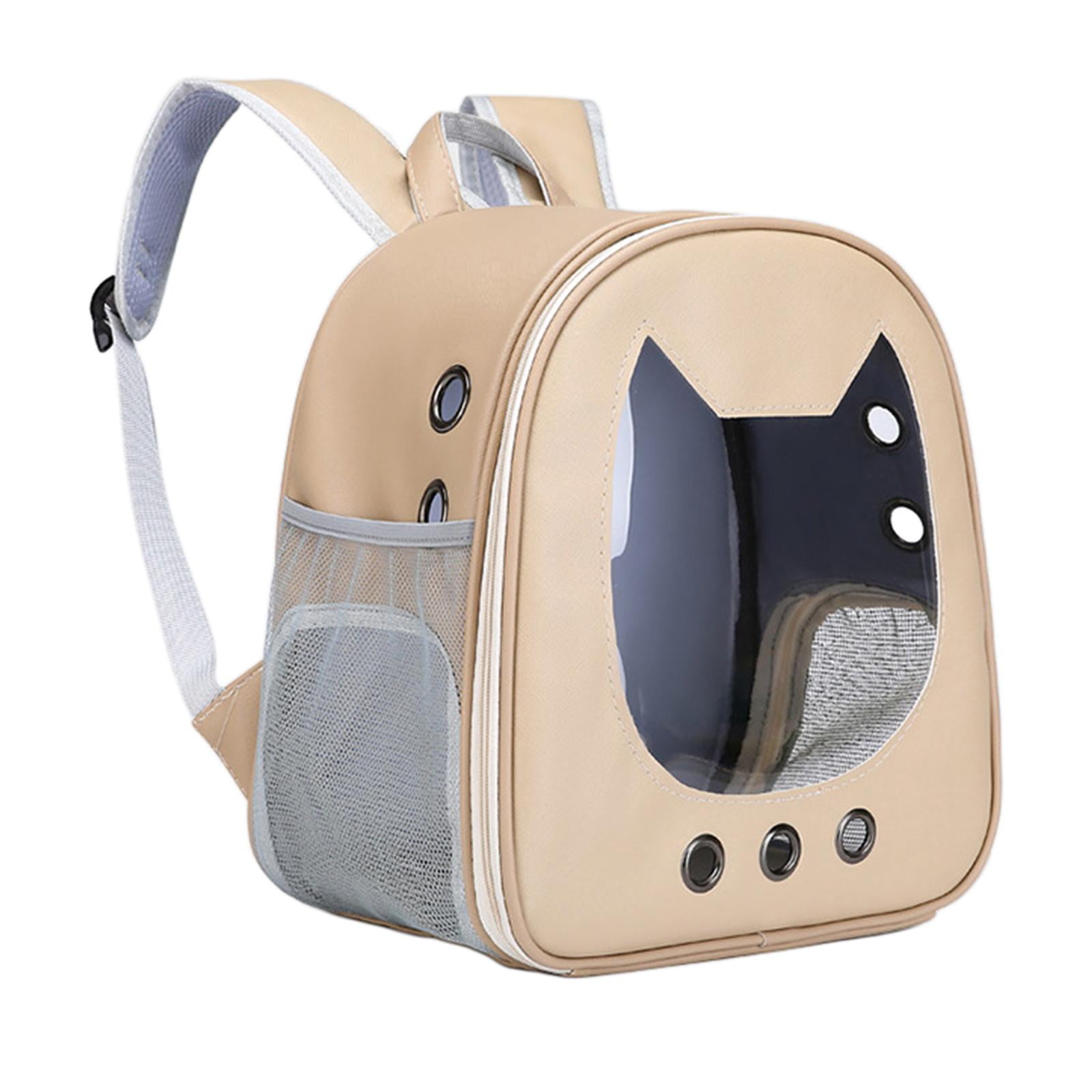 Durable Travel Bag Soft Breathable Tote Carrying Cage Pet Carrier Backpack for Traveling, dog , Walking, ,Outdoor , Beige