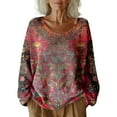 thumbnail image 1 of WZXFASHION Chandail Décontracté à Motif Imprimé pour Femmes, Liquidation d'Été, Fermeture Éclair Complète, 1 of 4