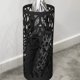 thumbnail image 4 of Paragüero de metal redondo moderno con 4 ganchos y bandeja de goteo extraíble, mueble de recepción para pasillo, estante decorativo para porche, color negro, 4 of 4