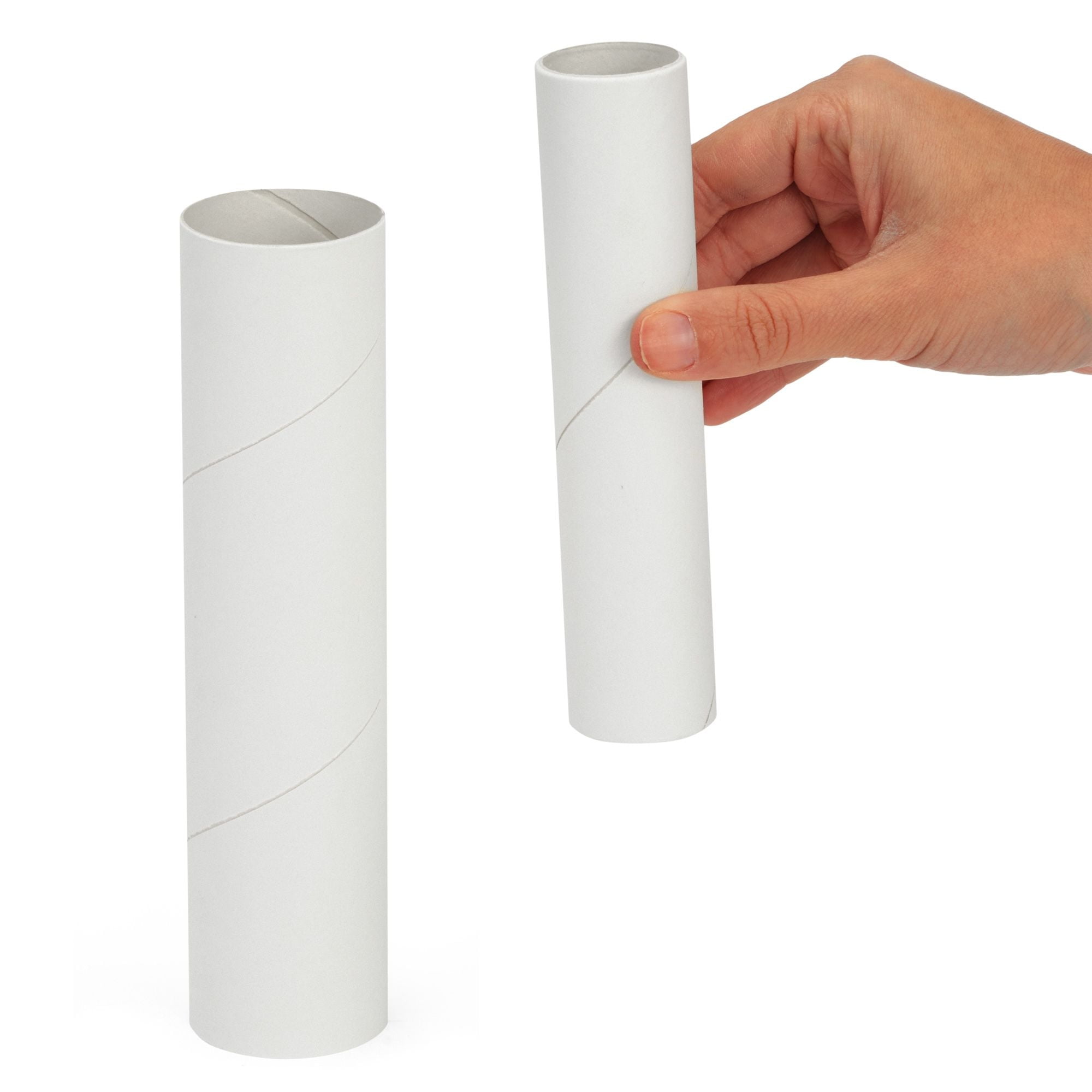 12 Pack White Cardboard Tubes for Crafts, Empty Paper Towels Rolls