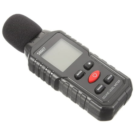 Worgeous Decibel Monitoring Device 1Pack Black Plastic Noise Tester For Professionals And General Users 5.7x1.9in