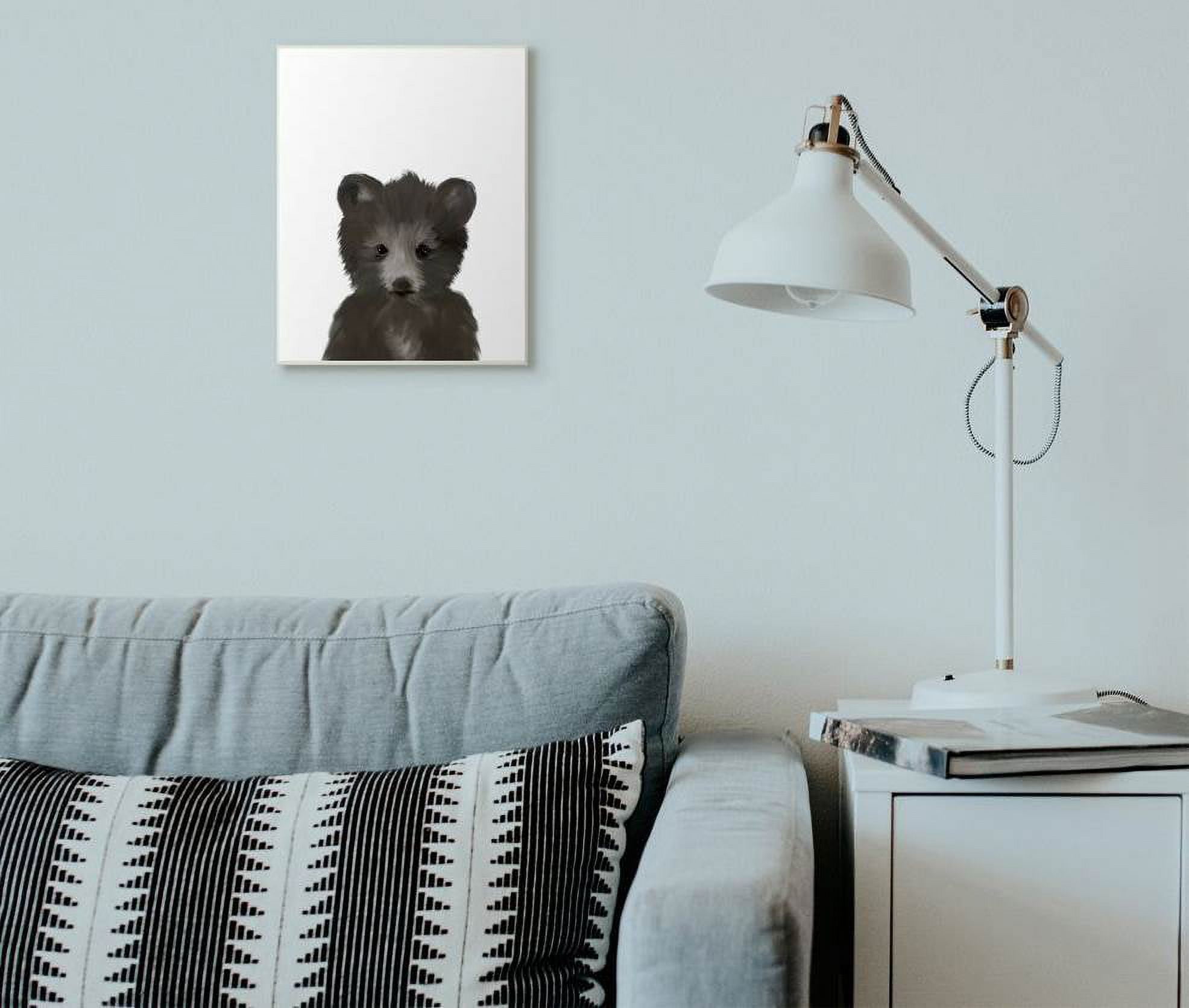 The Kids Room by Stupell Baby Black Bear Animal Kids Painting Wall Plaque Art by Leah Straatsma