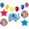 DalvayDelights 11pc Circus Elephant Balloon Bouquet Happy Birthday Decoration Carnival Animal