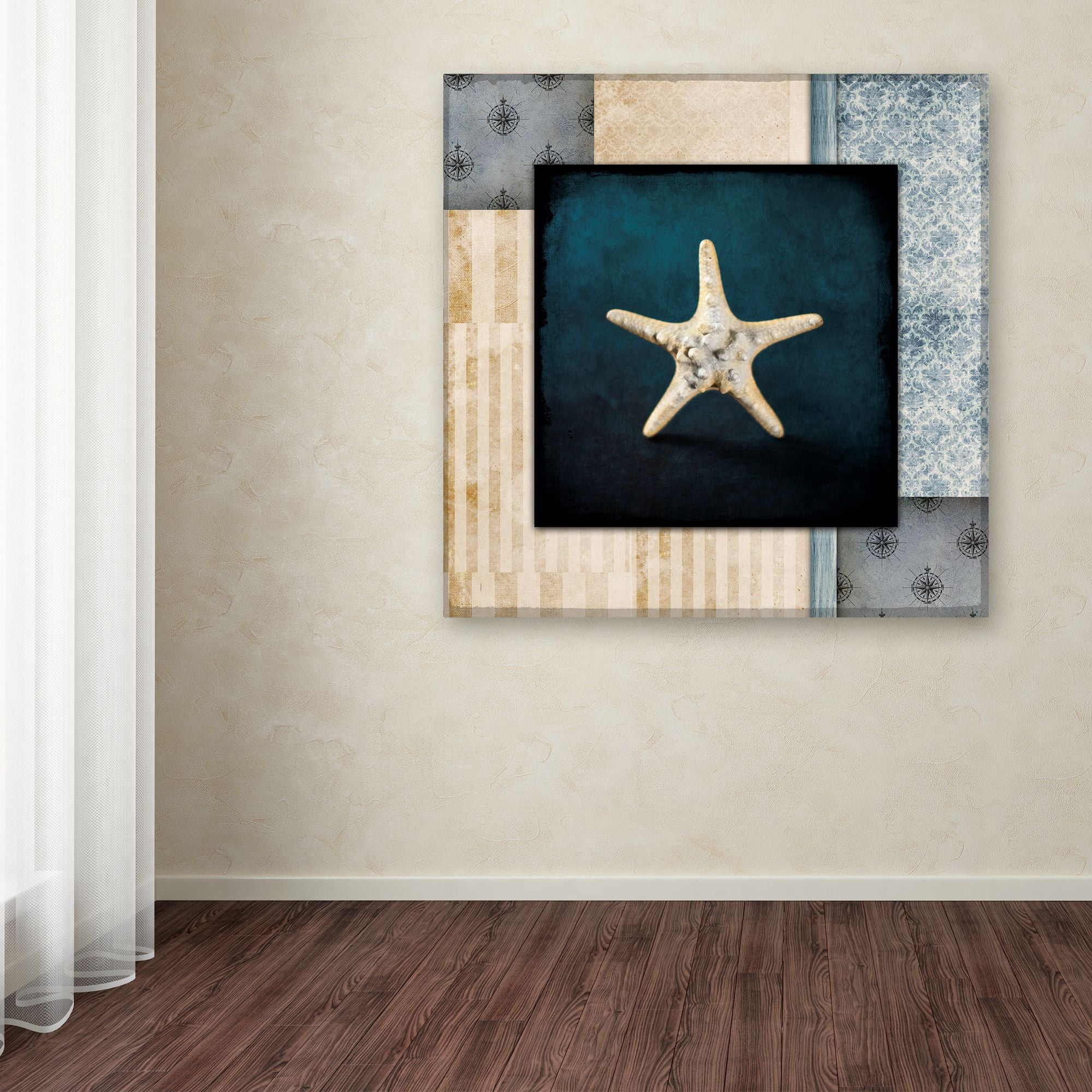 Trademark Fine Art 'Blue Sea Bumpy Star' Canvas Art by LightBoxJournal