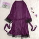 thumbnail image 3 of Ropa de dormir sexy para mujerconjunto de pijama con pantalones cortos y top de encaje de seda (púrpura L) Ehuebsd Para estrenar, 3 of 9