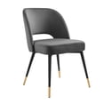 thumbnail image 3 of Modway Arise Vintage French Performance Velvet Dining Side Chair in Natural Maroon, 3 of 9