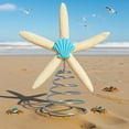 thumbnail image 5 of Natural Starfish Christmas Tree Topper 8.7'' Beach Nautical Coastal Christmas Tree Topper Decoration Rustic Large Starfish Treetop Ornaments for Xmas Holiday Indoor Decor, 5 of 9