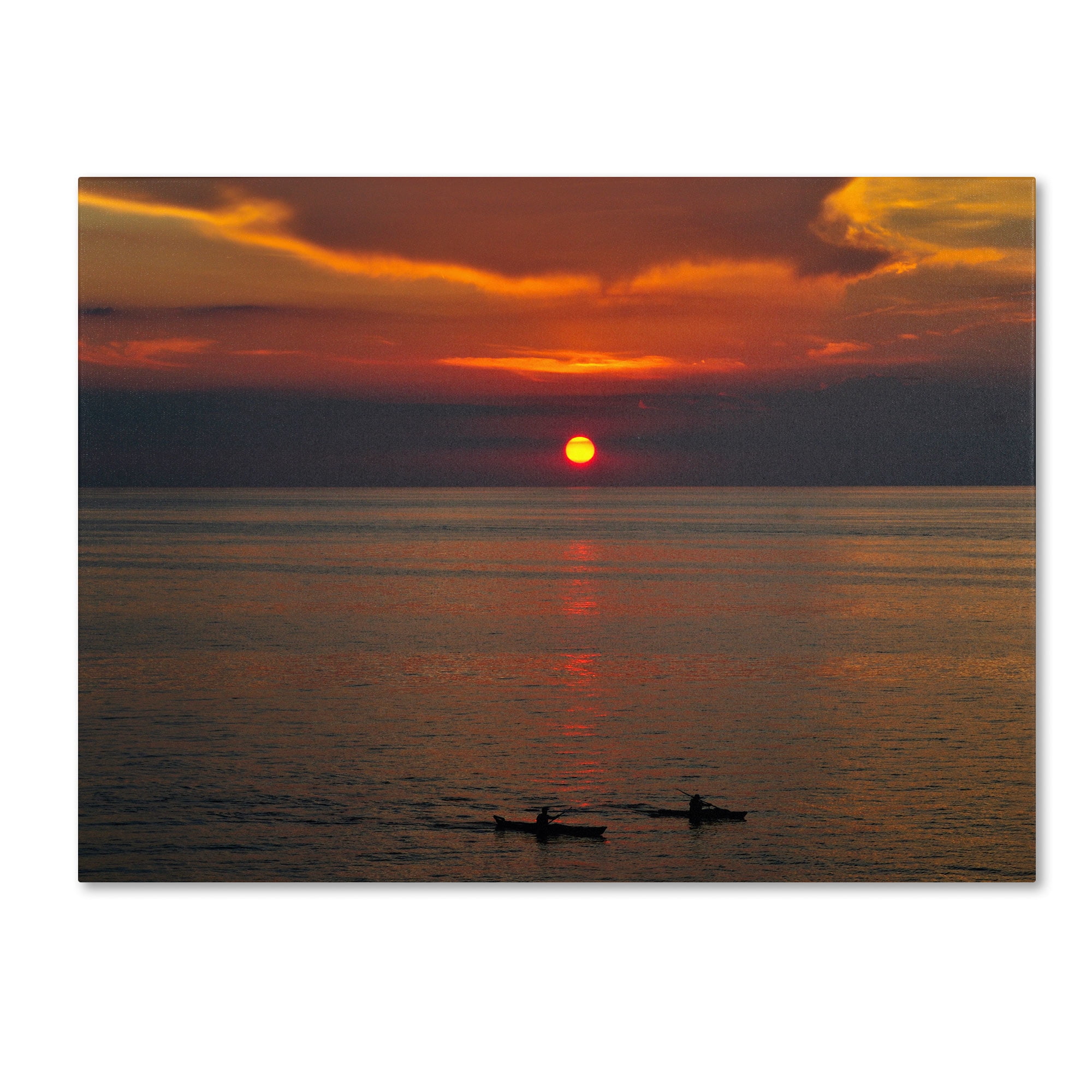Trademark Fine Art "Sunset Paddle" Canvas Art by Kurt Shaffer