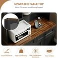 thumbnail image 3 of 70.8" Tall Kitchen Pantry Cabinet with Charging Station, Storage Cabinet with Hutch, Fluted Glass Doors for Dining Room, Black, 3 of 10