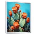 thumbnail image 2 of Designart "Blue And Bronze Cactus Strokes II" Cactus Floater Framed Wall Art Prints, 2 of 5