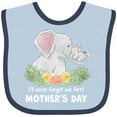 thumbnail image 3 of Inktastic I'll Never Forget Our 1st Mother's Day Elephant Family Boys or Girls Baby Bib, 3 of 4