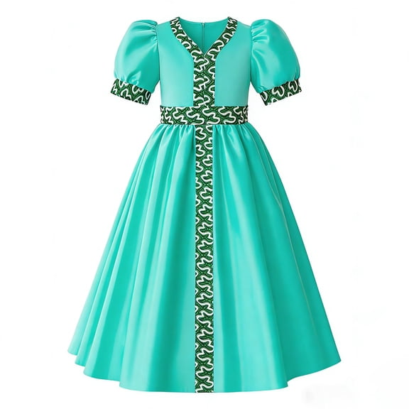 QHFBli Girls Princess Dress Costume Halloween Cosplay Outfits Birthday Party Dress Up Clothes
