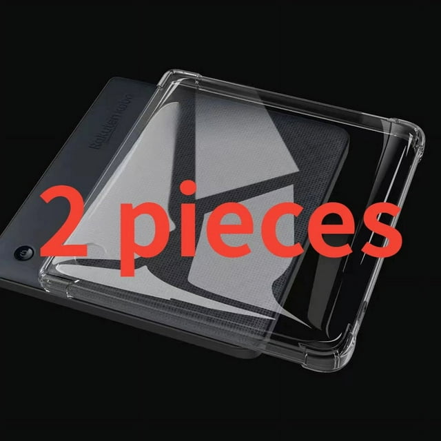 HLONK Coque Arrière Mince pour Funda Kobo Libra Couleur (2024) Étui TPU Transparent 7” Protecteur Antichoc pour Kobo Libra 2 (2021) 2 Pcs Kobo Libra Couleur