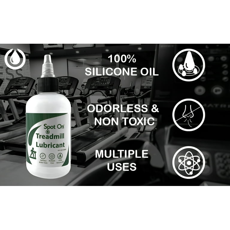 Spot On 100 Silicone Oil Treadmill Belt Lubricant Easy Squeeze Bottle 4 fl oz