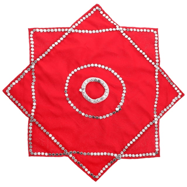 Pañuelo de baile, toalla octogonal, decoración artística con flores rojas para el Festival de Primavera del Año Nuevo Chino, accesorio de actuación para adultos y niños