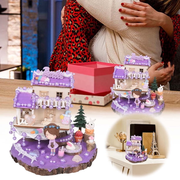 Juego de materiales de pegamento para pintar a mano juguetes infantiles en miniatura