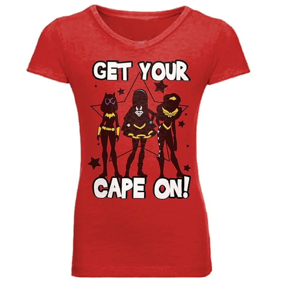 DC Superhero Get Your Cape On Big Girls T-Shirt - XL (16)