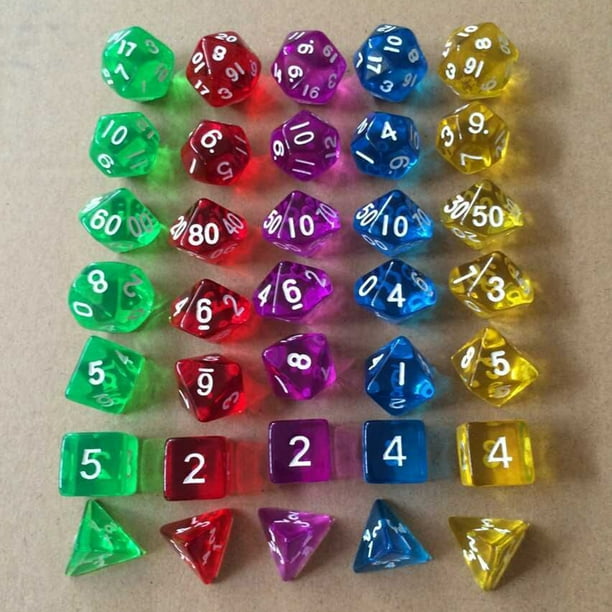 Dados de varios lados juego de mesa de poliedro Digital dados de colores herramientas de entretenimiento Sywqhk libre de BPA