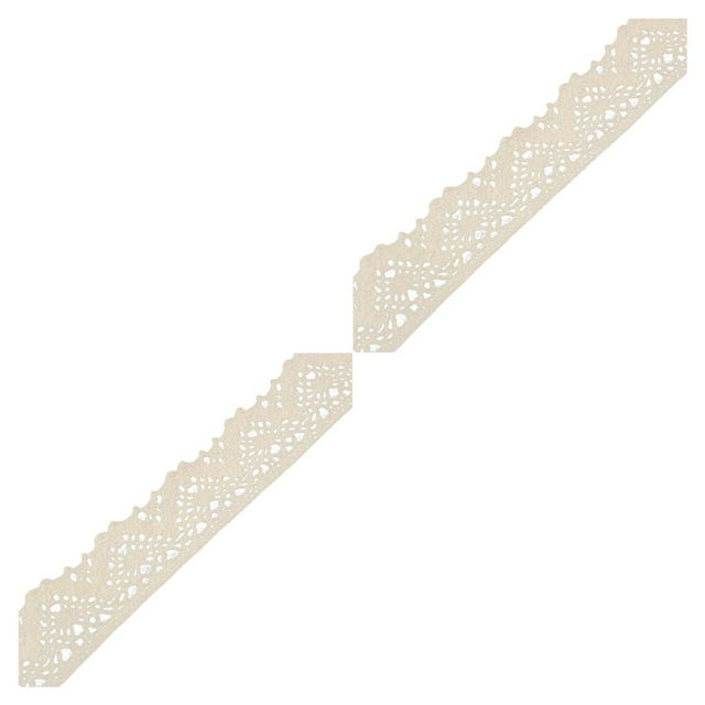 VONKY 1 Roll Lace Craft Ribbon Exquisite Cotton Stylish DIY Craft Creative Sewing Accessory Comfortable Delicate Lace Trim Type11 2Set