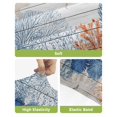 thumbnail image 4 of Orange Navy Blue Coral Bar Stool Covers Set of 6, Summer Beach Coastal Ocean Wooden Stretch Washable Bar Chair Covers with Backs, Removable Pub Counter Height Chair Cover for Kitchen Dining Room Cafe, 4 of 7