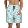 thumbnail image 2 of Uemuo Rabbit And Dragonfly Pattern Men's Swim Trunks Hawaiian Beach Bathing Suit Swimsuits Beach Quick-Dry Shorts with Pockets-X-Large, 2 of 9