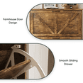 thumbnail image 6 of Semiocthome Shoe Cabinet with 2 Flip Drawers 16 Pairs,Narrow Shoe Storage Cabinet for Entryway,Rustic Brown, 6 of 7