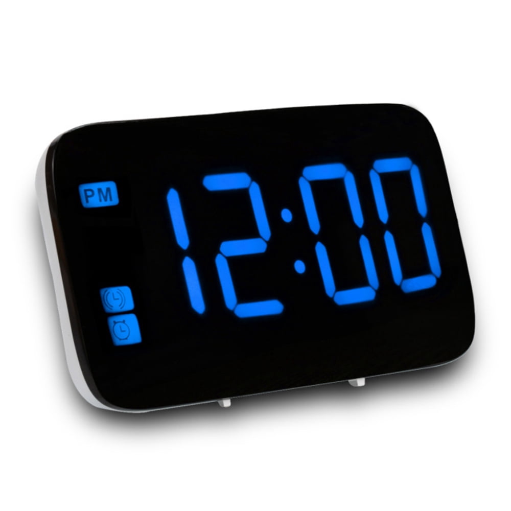 Réveil à Activation Vocale Affichage Numérique LED avec Bouton Snooze Séparé