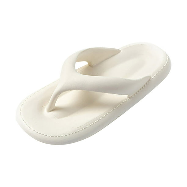 Plain white flip flops store