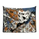 thumbnail image 3 of Tapiz japonés en blanco y negro para colgar en la pared, tapiz para dormitorio, tapiz para mesita de noche, decoración de habitación, manta, alfombra de pared, mandala gótico hippie, 3 of 5