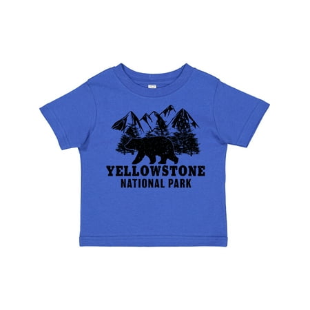 

Inktastic Yellowstone National Park with Bear Mountains and Trees Boys or Girls Toddler T-Shirt