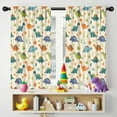 thumbnail image 5 of Blackout Kids Curtains,Beige Dinosaurs Plants Leaves Pattern Childrens Insulated Curtains Set Of 2,Bedroom Essentials,Toddler Room Decor 42"x54", 5 of 5