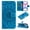 Blue, variant on TECH CIRCLE Case for 2022 Apple iPhone 14 (6.1") Cell Phone - Protective PU Leather Stand Flip Flower Case (Pink)