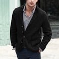 thumbnail image 2 of Men's Shawl Collar Cable Knit Cardigan Button Front Long Sleeve Sweater Jacket, 2 of 6