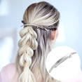 thumbnail image 4 of Hinzic-pasador de pelo plateado de 4 pulgadas, Clip de pelo grande de Metal francés para boda, graduación, accesorios elegantes para el cabello para mujer, pelo largo y grueso, 4 of 5