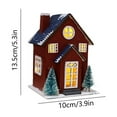 thumbnail image 3 of Christmas Village House Decor - PVC Miniature Holiday House Ornament - 5.12x3.94in Multicolor Resin Christmas Decoration for Tabletop, Shelf, or Gift, 3 of 6