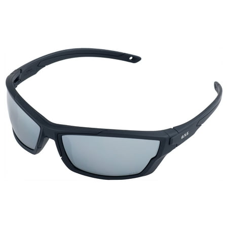 ERB Safety 18034 OUTRIDEâ„¢ ONE Nation Retail Ready Safety Glasses Black Frames Silver Mirror Lens