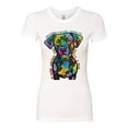 thumbnail image 3 of Dean Russo Unconditional Loyalty Dog Lover Womens Slim Fit Junior Tee, White, XX-Large, 3 of 6