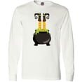 thumbnail image 3 of Inktastic Halloween, Witch Cauldron, Witch Legs, Potion Long Sleeve T-Shirt, 3 of 5
