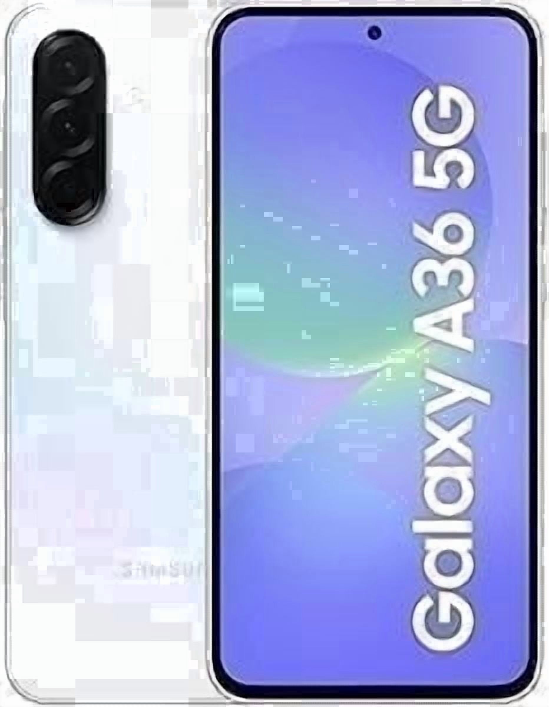 Samsung Galaxy A36 5G AI, 128GB+8GB RAM, Android Smartphone, International Version, Unlocked - Awesome White
