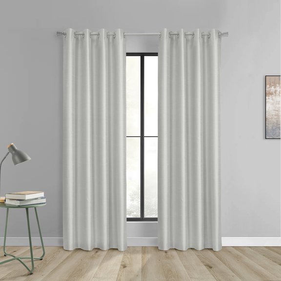 Thermaplus Glacier Blackout Grommet Curtain Panel 52 x 108 in Silver