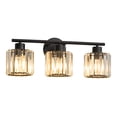 thumbnail image 4 of Deyidn Black Vanity Light, 3-Light Modern Bathroom Fixture with K9 Crystal Shades, 22 Inches, Dimmable, 4 of 12