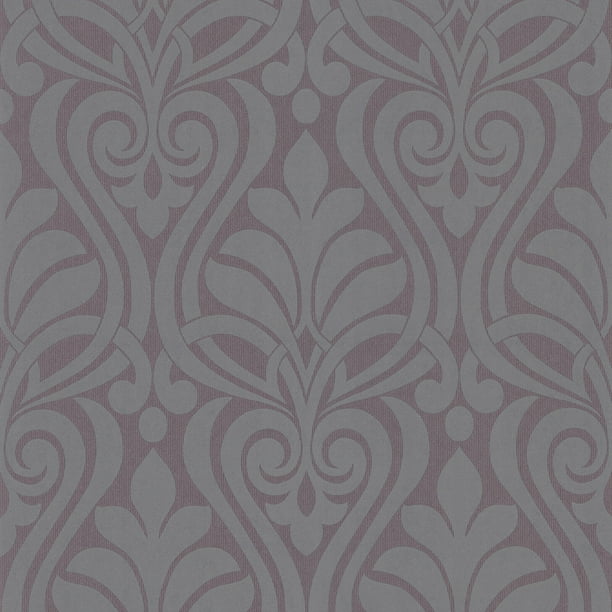 Kenneth James Amiya Purple New Damask Wallpaper Kenneth James Amiya Purple New Damask Wallpaper