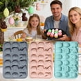 thumbnail image 4 of Easter Silicone Chocolate Mold 18 Cavity Bunny Egg Rabbit Basket Shapes, Food Grade Non Stick Candy Mold for Baking Chocolate Jelly Fondant DIY Treats, Heat Resistant Grey Mold, 4 of 9