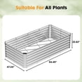 thumbnail image 2 of Gianna Metal Raised Garden Bed, 8x4x2ft Outdoor Planter Box, Raised Garden Beds for Planting Plants Vegetables, Flowers, Silver, 2 of 7
