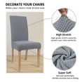 thumbnail image 3 of Smiry 2 Pack Chair Covers for Dining Room, Stretch Chair Protector Slipcovers, Light Grey, 3 of 7